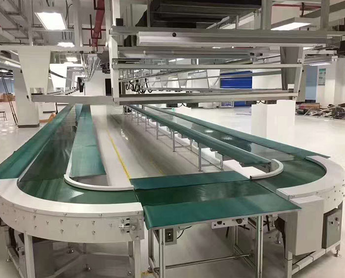 180°皮帶轉(zhuǎn)彎流水線(xiàn)